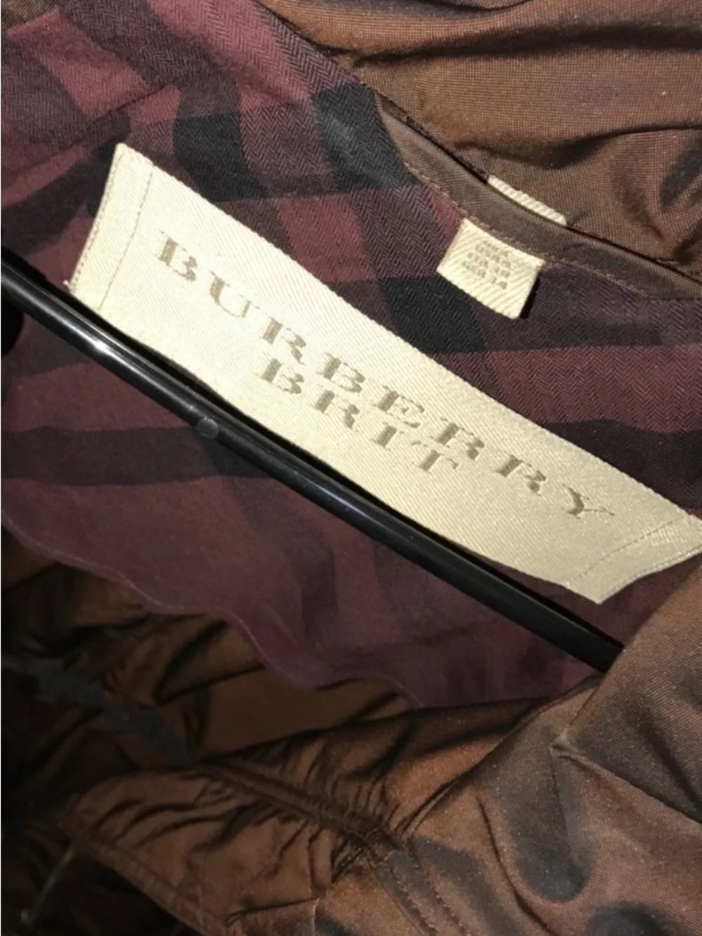 Burberry bronze/brown Hooded Raincoat - Picture 3 of 7